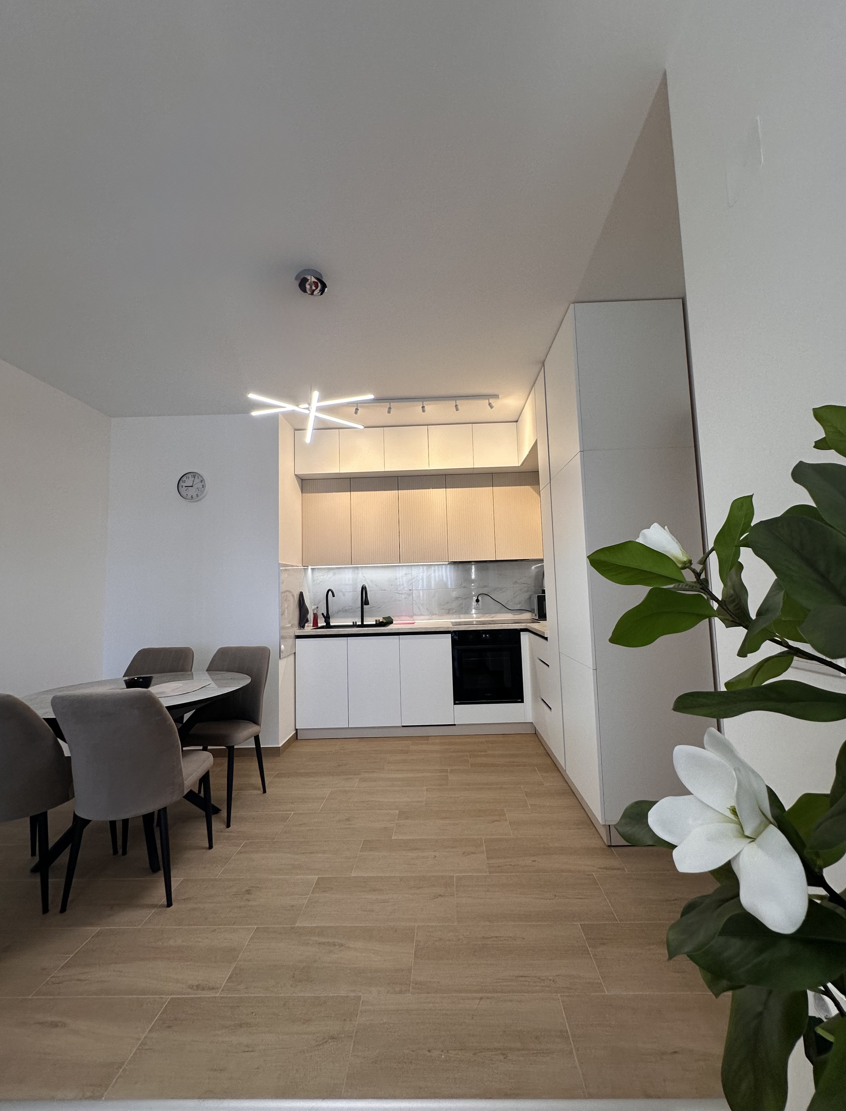 Pogled na kuhinju i trpezariju apartmana MOKKA